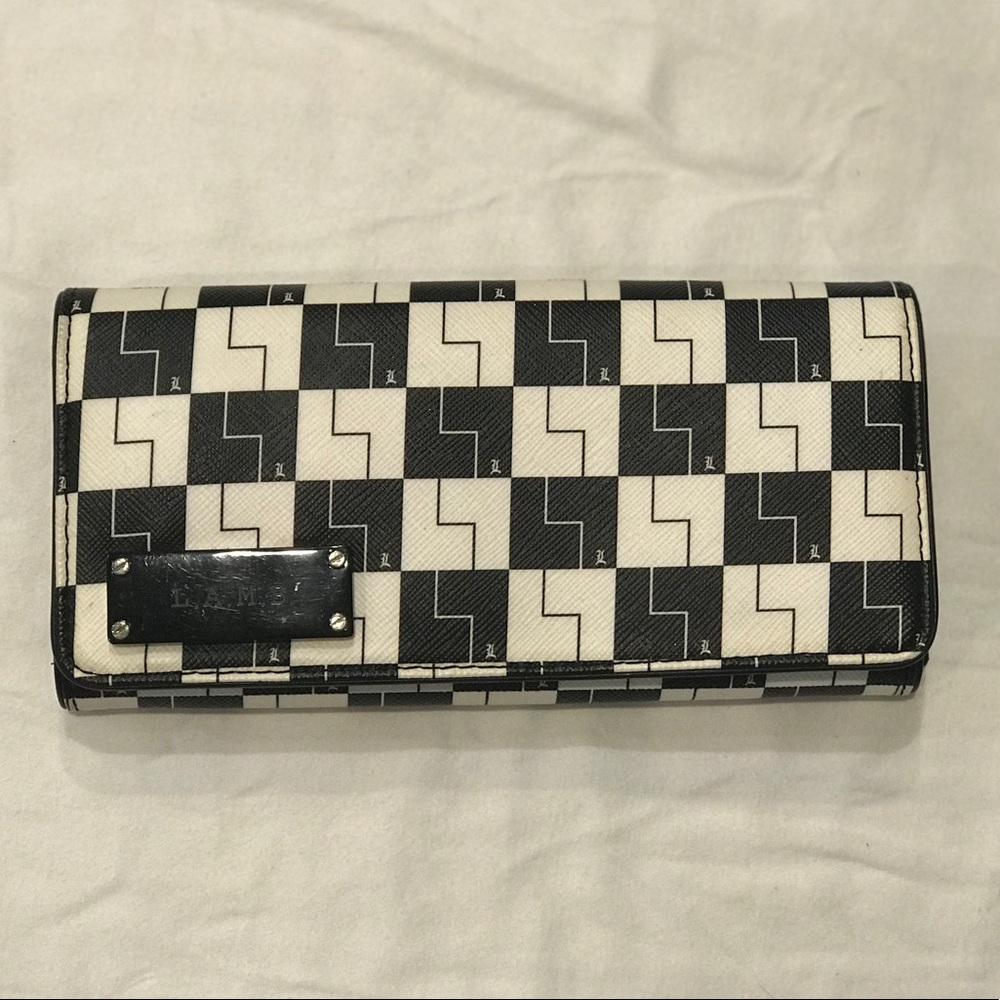 L.A.M.B.  Black and white wallet